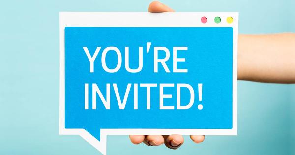 You're invited speech bubble